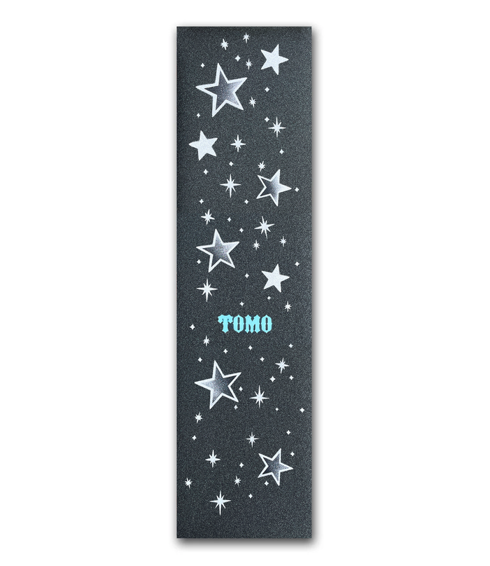 Tomo Stars - Metallic Silver Graphic Griptape