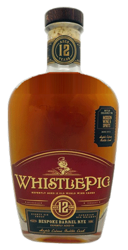 Whistlepig Mission Exclusive Maple Crème Brûlée Cask 12 Year Old Bespoke Barrel Rye Whiskey 750ml