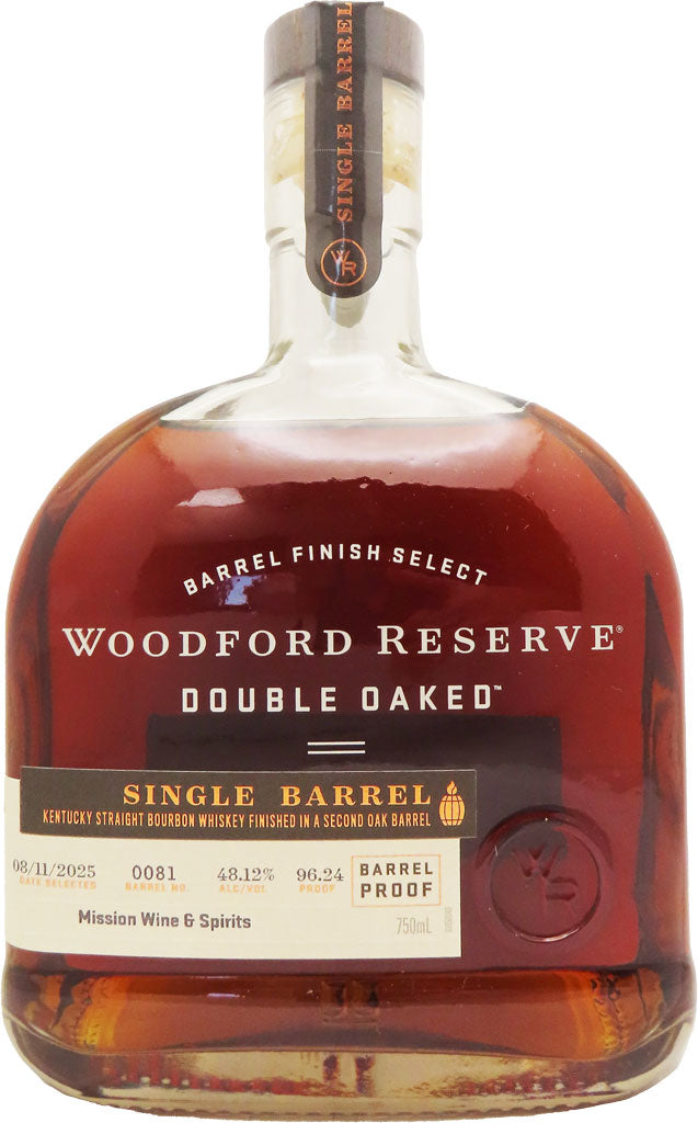 Woodford Reserve "Mission Exclusive" Double Oaked Single Barrel Kentucky Bourbon 750ml